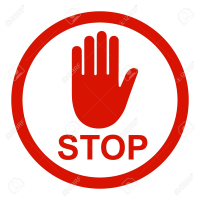 stop niet uitvoeren